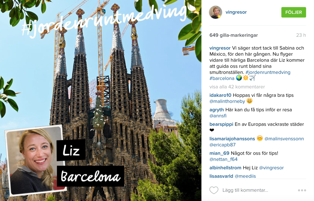 Instagrammar för Ving